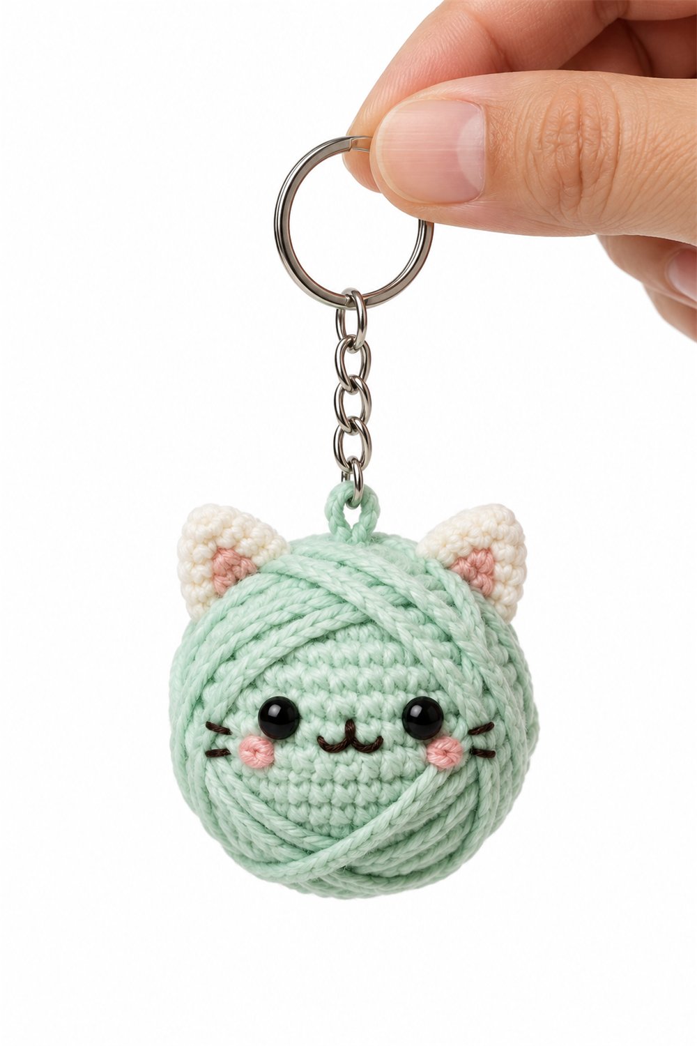 How to Crochet Amigurumi 745 Chaveiro Novelo Gatinho