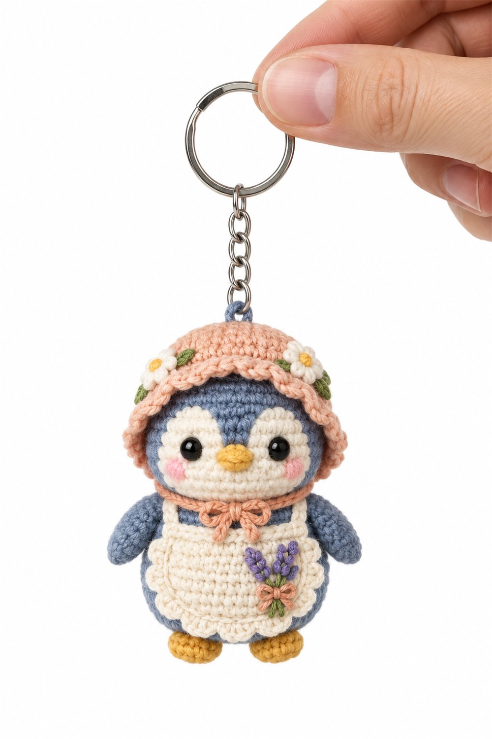 Amigurumi 755 Chaveiro Pinguim Florista - Step by Step