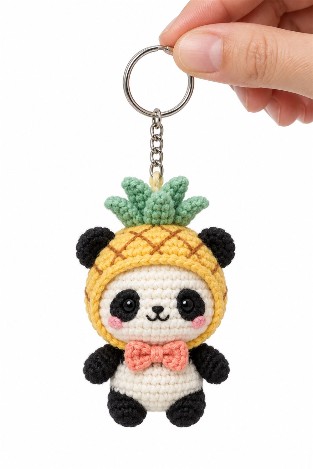 Amigurumi 761 Chaveiro Panda Abacaxi - Crochet Pattern