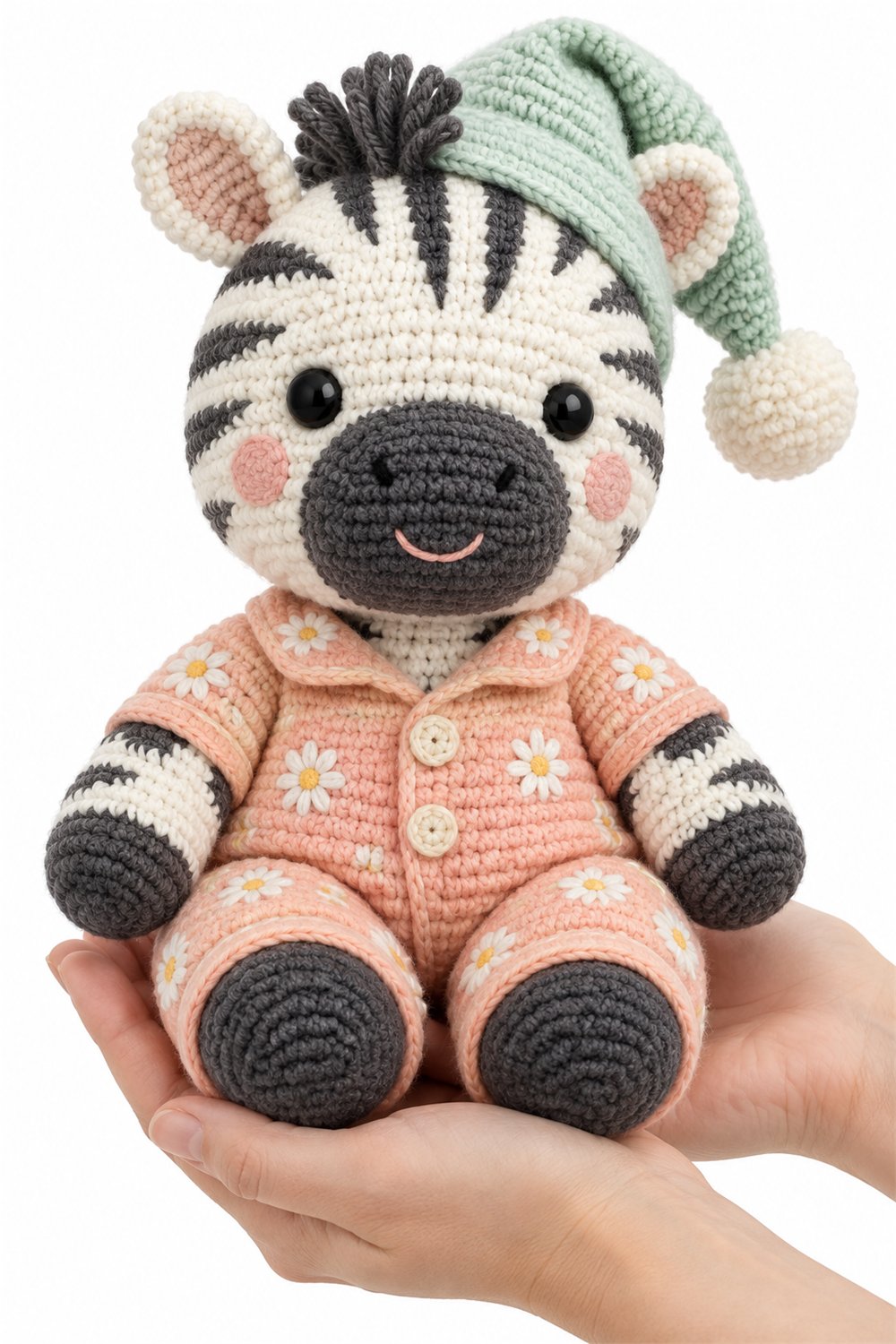 Amigurumi 762 Na Mao Zebra Pijama Flores - Amigurumi Pattern
