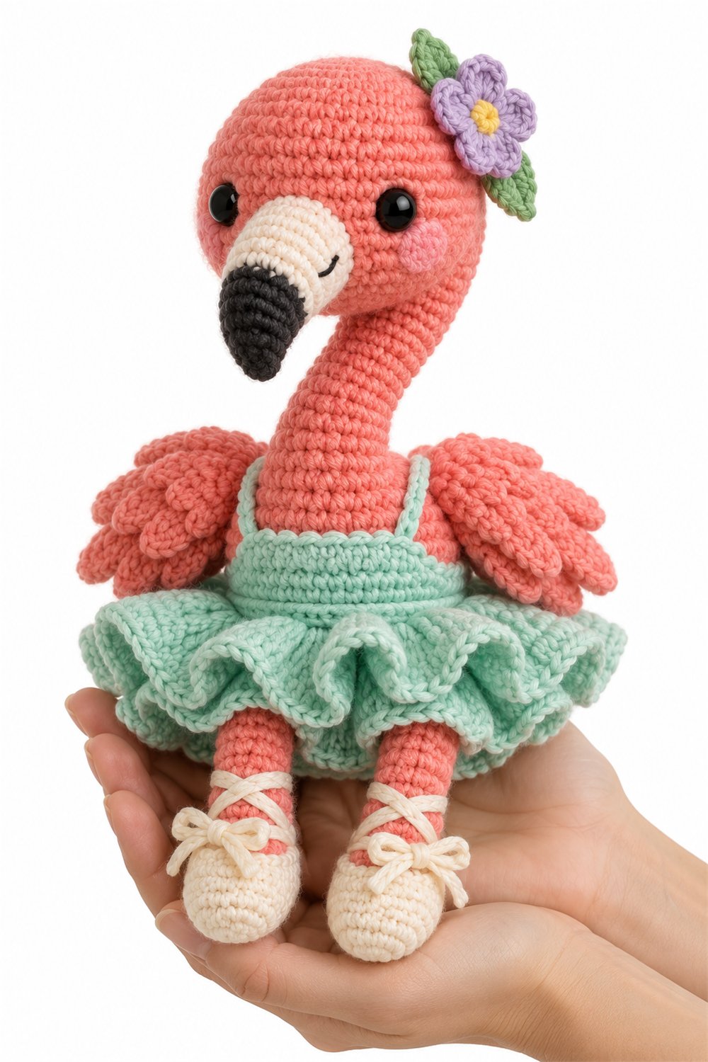 Amigurumi 764 Na Mao Flamingo Bailarino - Step by Step