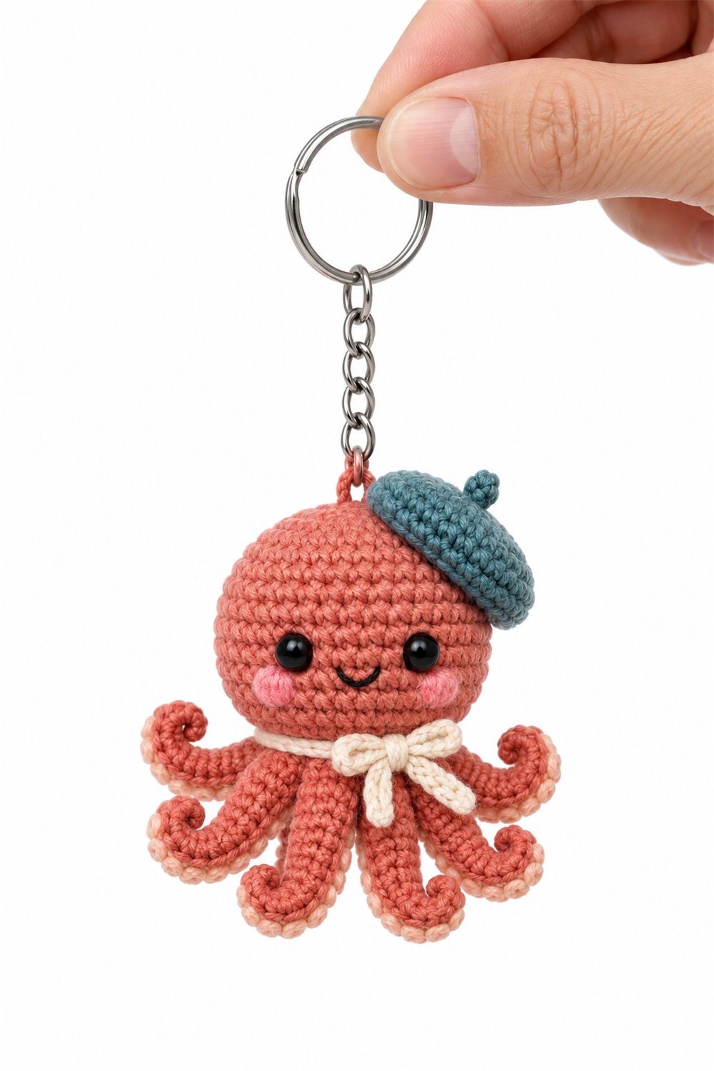 Amigurumi 771 Chaveiro Polvo Boinas - Amigurumi Pattern