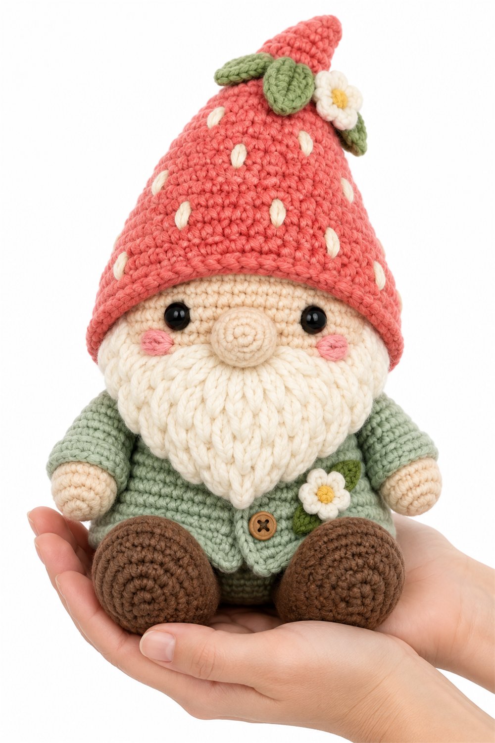 Amigurumi 780 Na Mao Gnomo Morango - Amigurumi Pattern