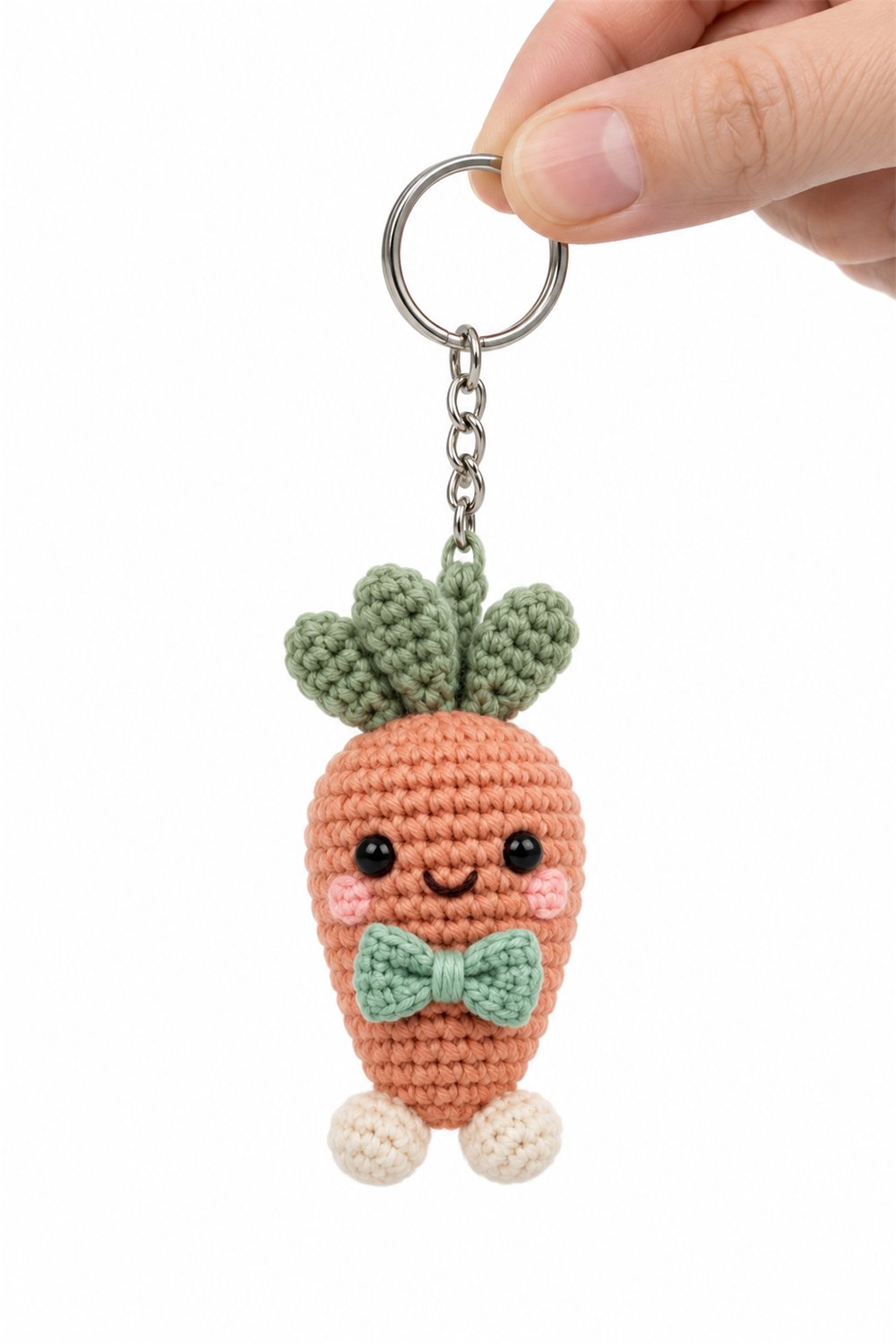 Amigurumi 793 Chaveiro Cenoura Laco Mint - Handmade Pattern