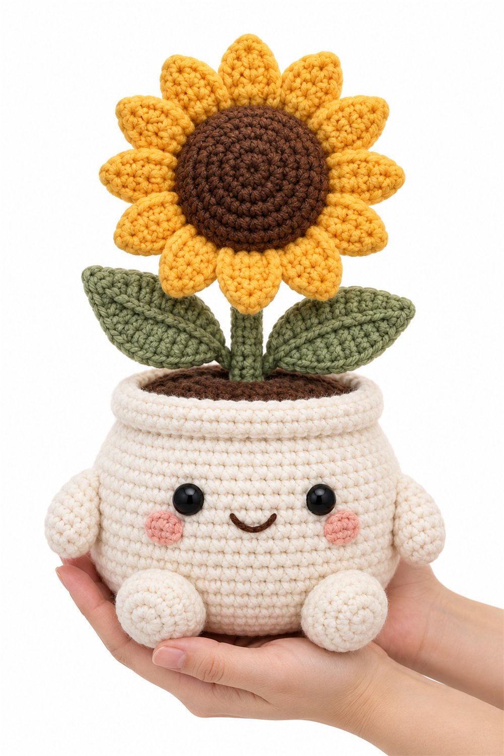 Amigurumi 796 Na Mao Vaso Girassol Crochet Guide