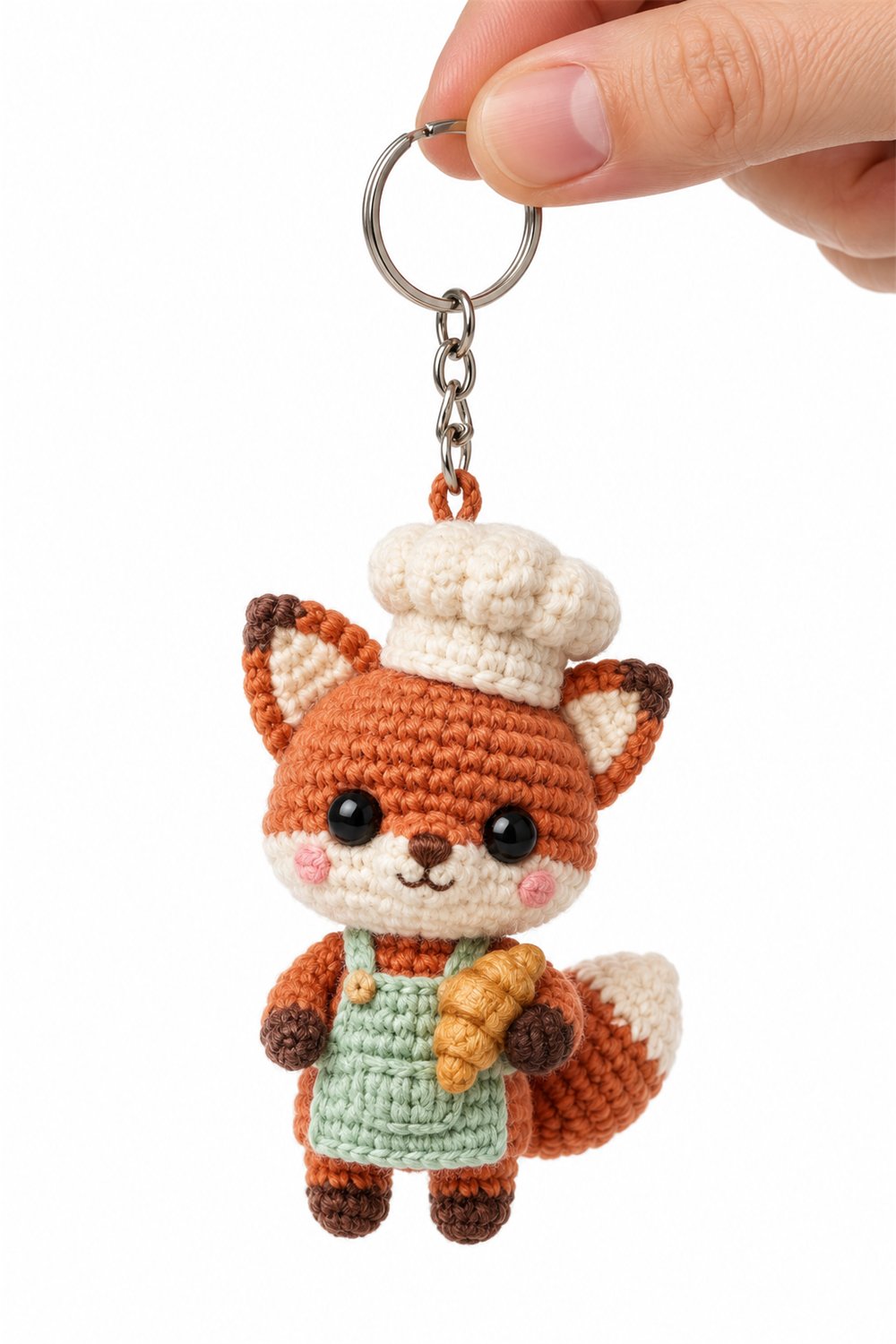 Crochet Amigurumi 803 Chaveiro Raposa Padeiro - Pattern