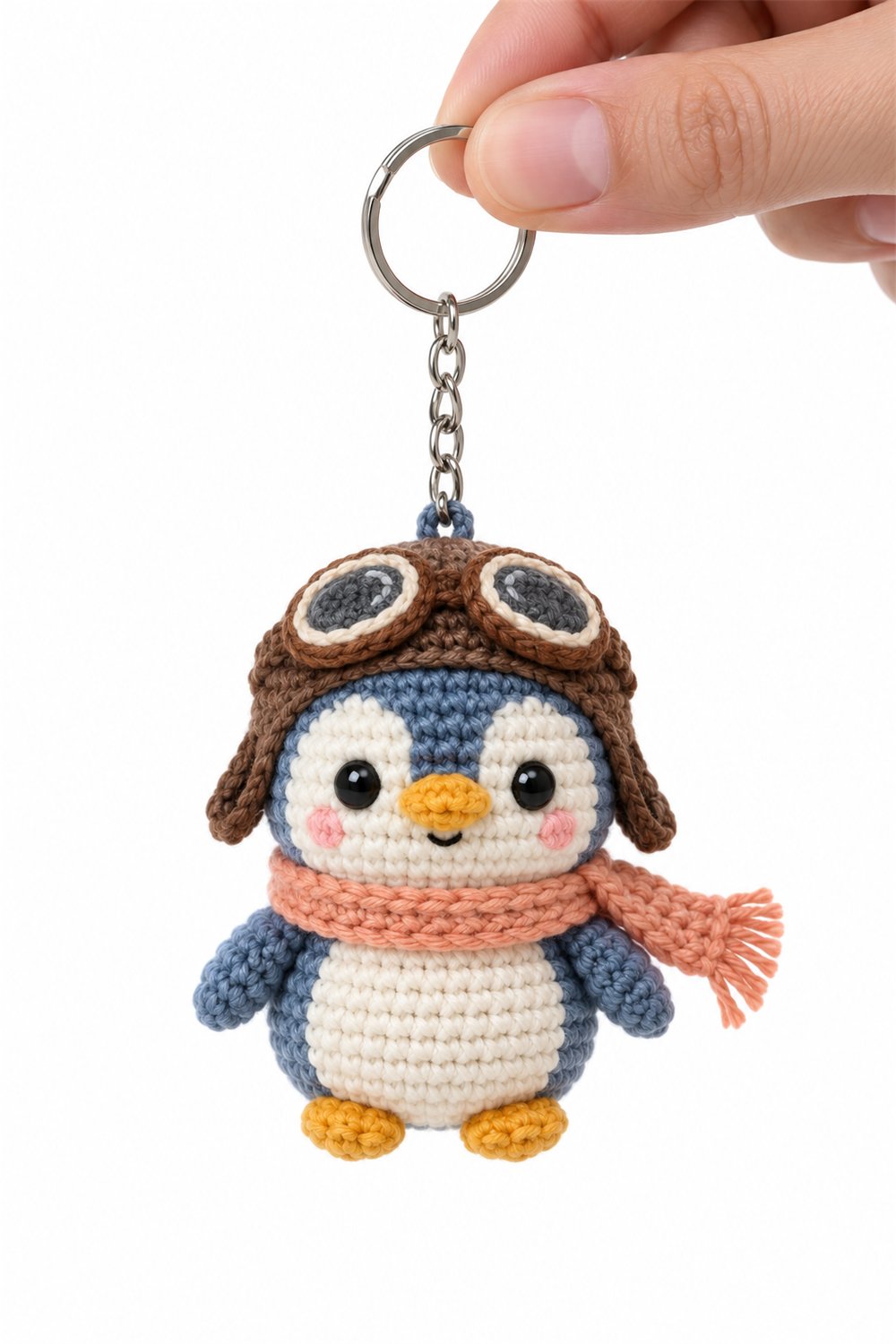 Amigurumi 805 Chaveiro Pinguim Aviador Crochet Guide