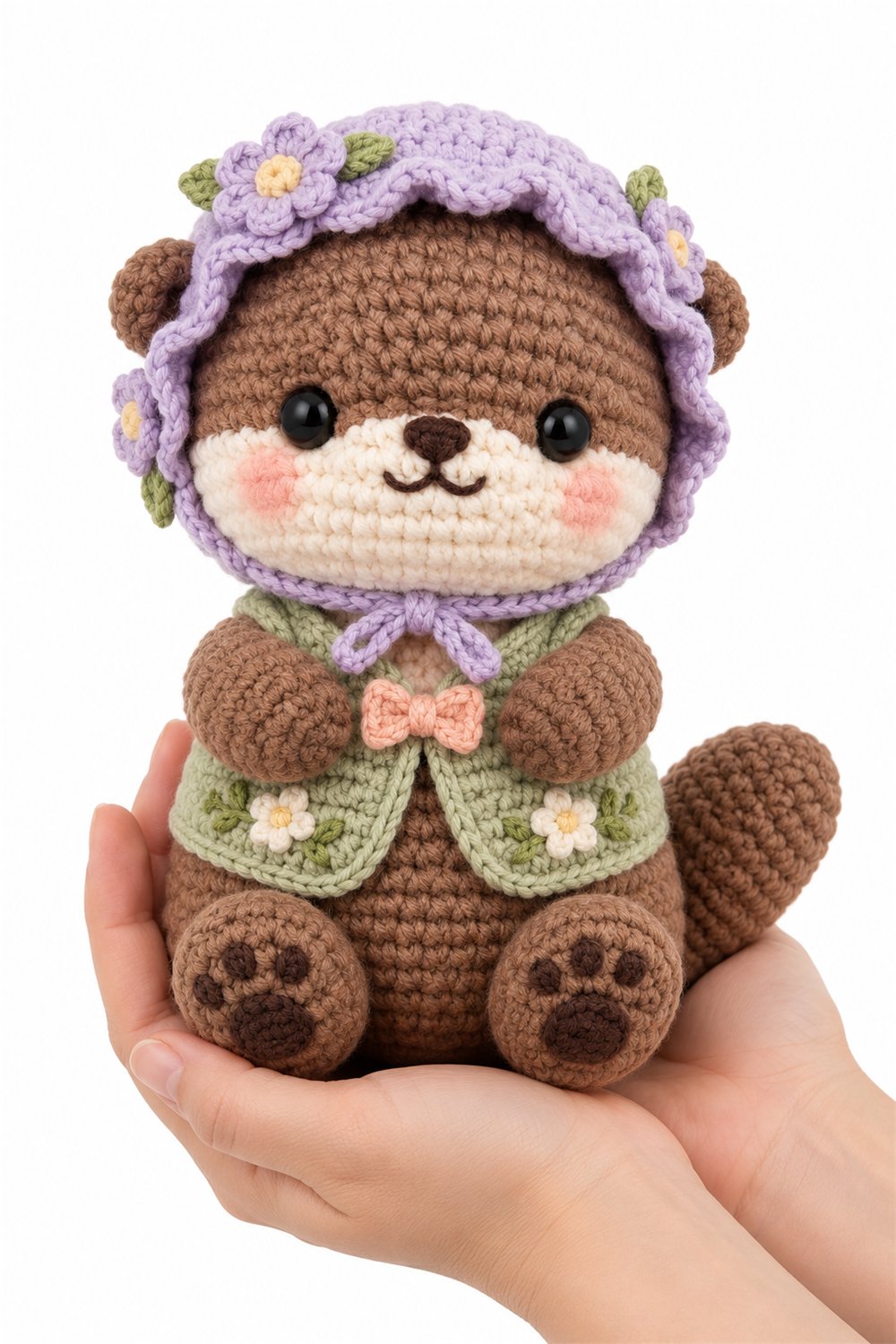 Amigurumi 806 Na Mao Lontra Lavanda - PDF Pattern