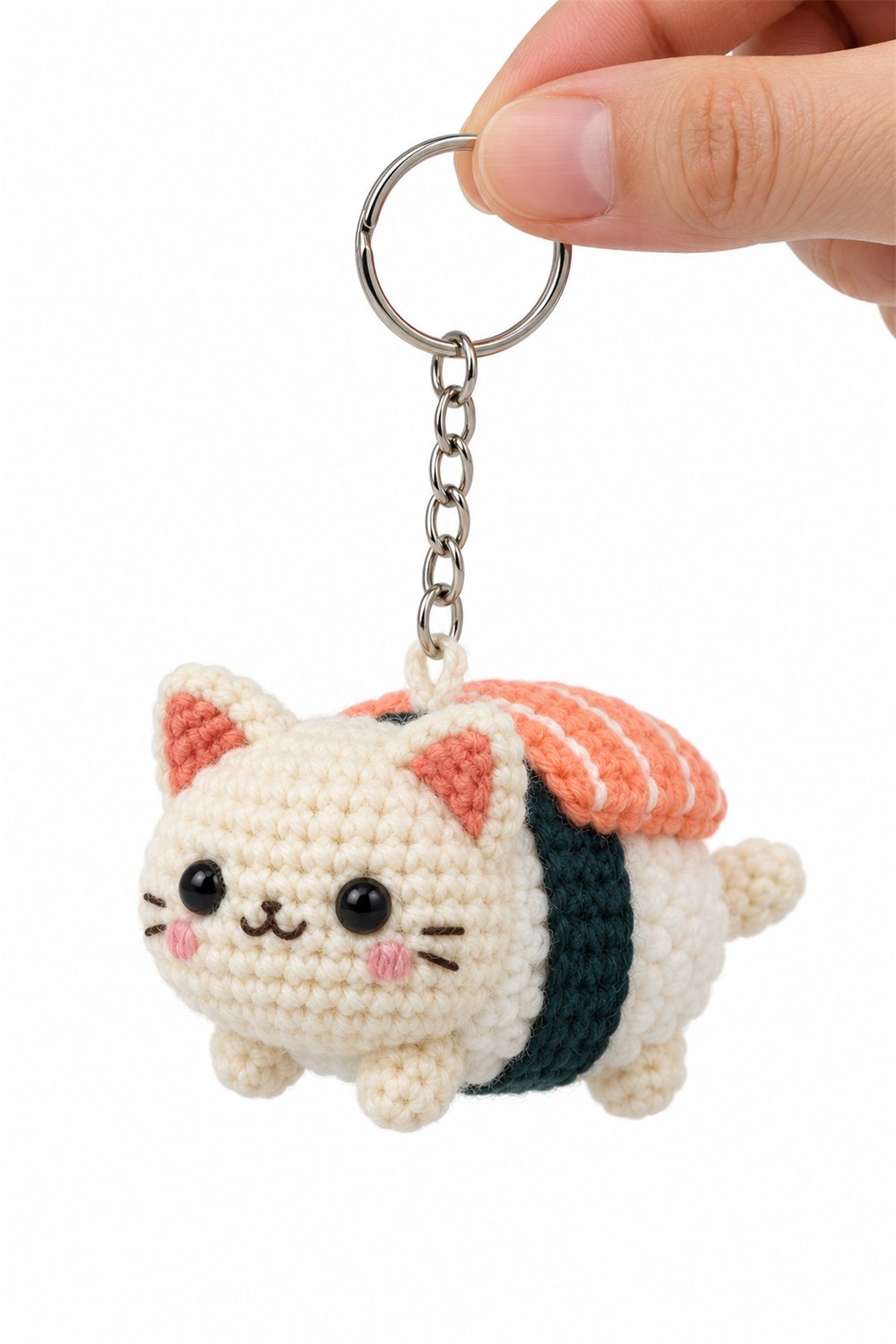How to Crochet Amigurumi 809 Chaveiro Gatinho Sushi