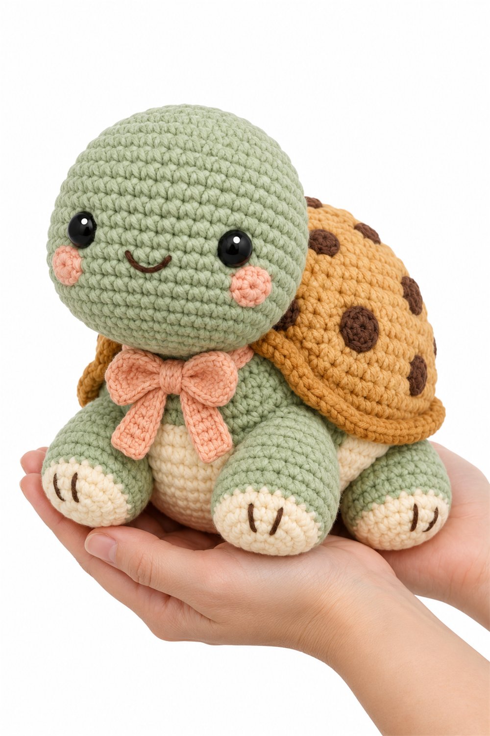 Amigurumi 820 Na Mao Tartaruga Biscoito - Handmade Pattern