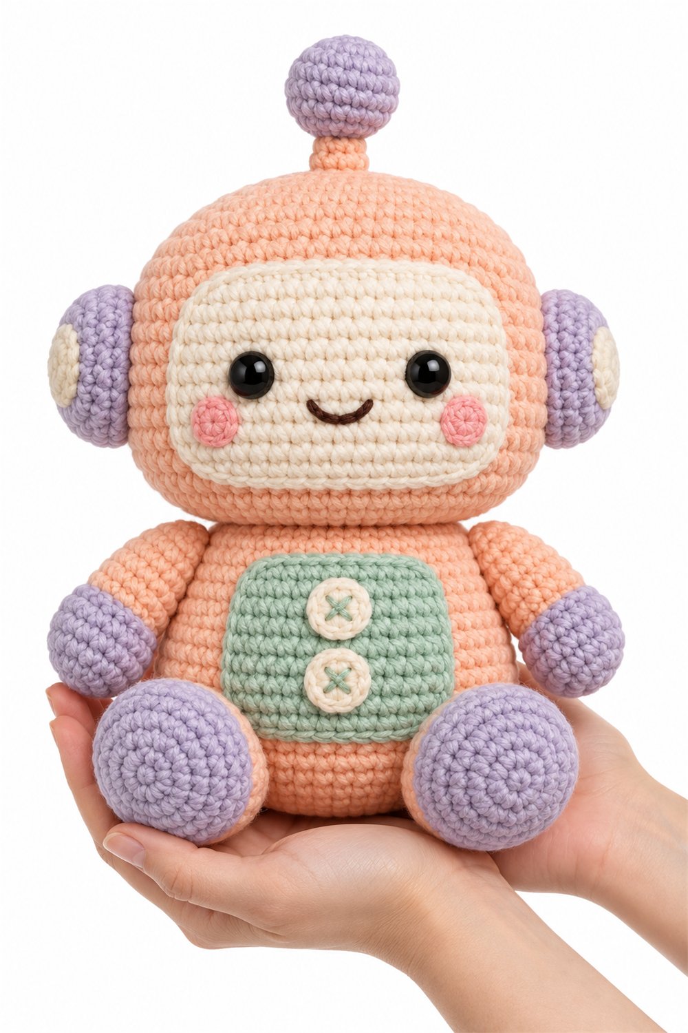 Amigurumi 832 Na Mao Robo Pessego Crochet Guide