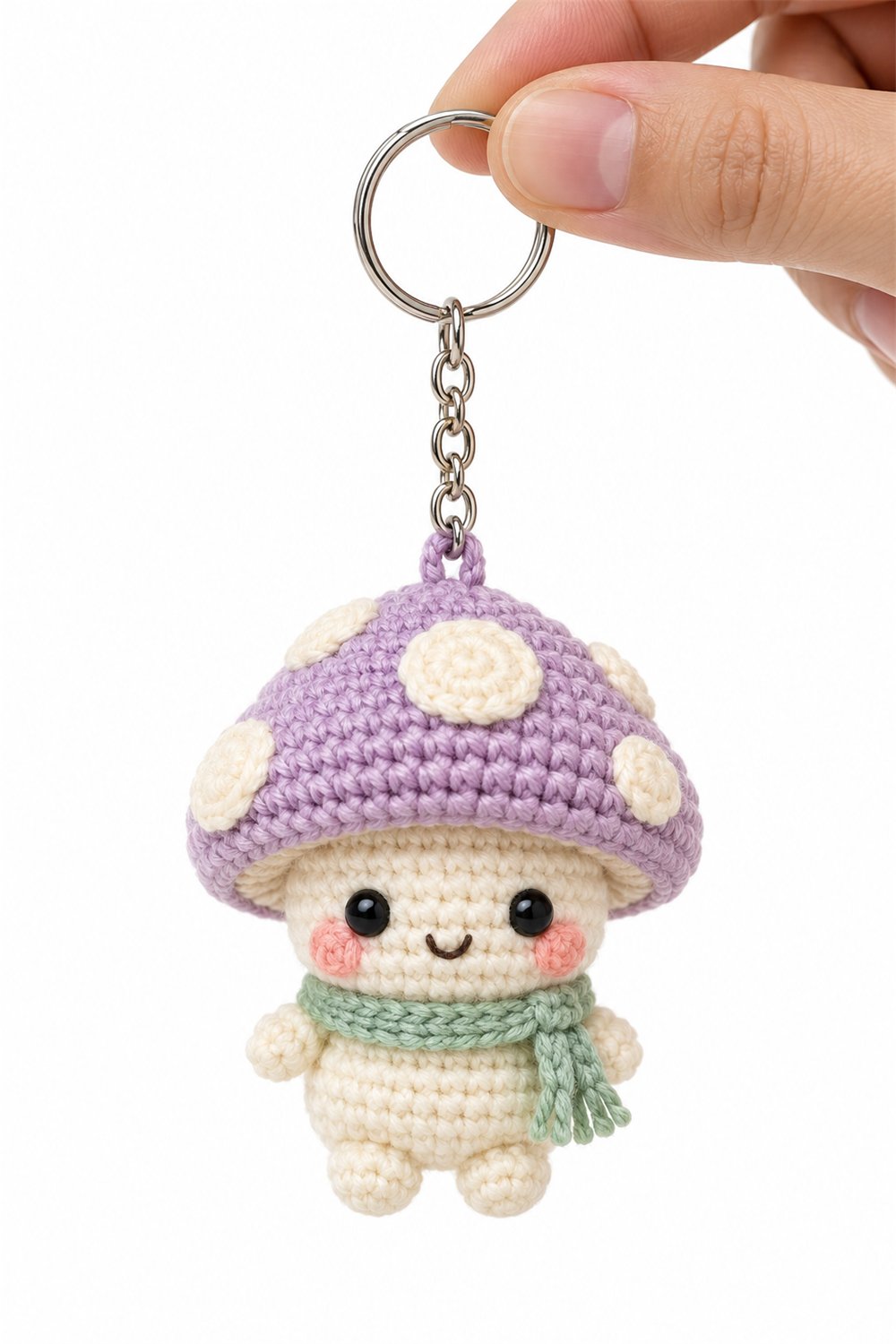 Amigurumi 835 Chaveiro Cogumelo Lavanda - Amigurumi Pattern