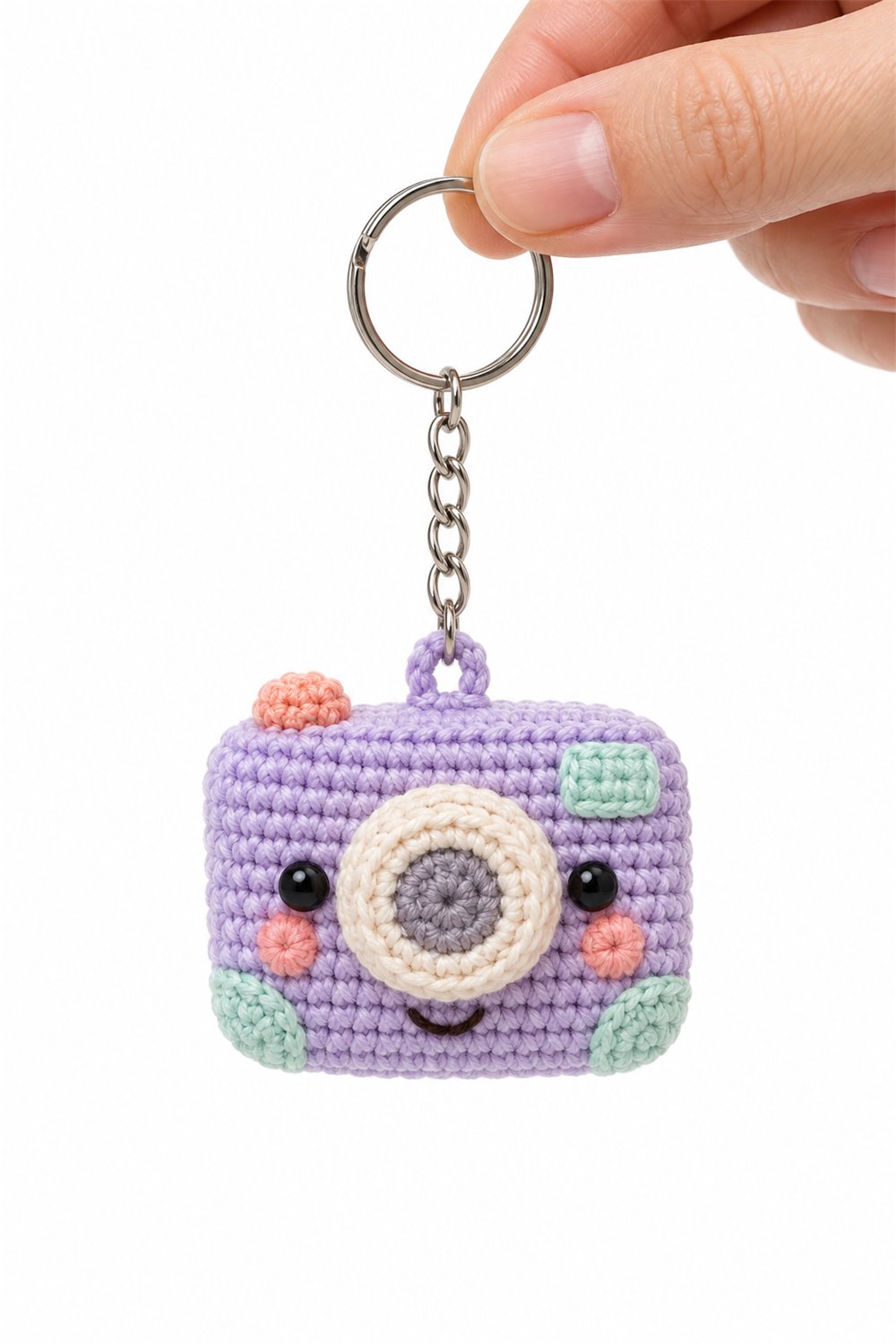 DIY Amigurumi 847 Chaveiro Camera Lavanda - Crochet Tutorial