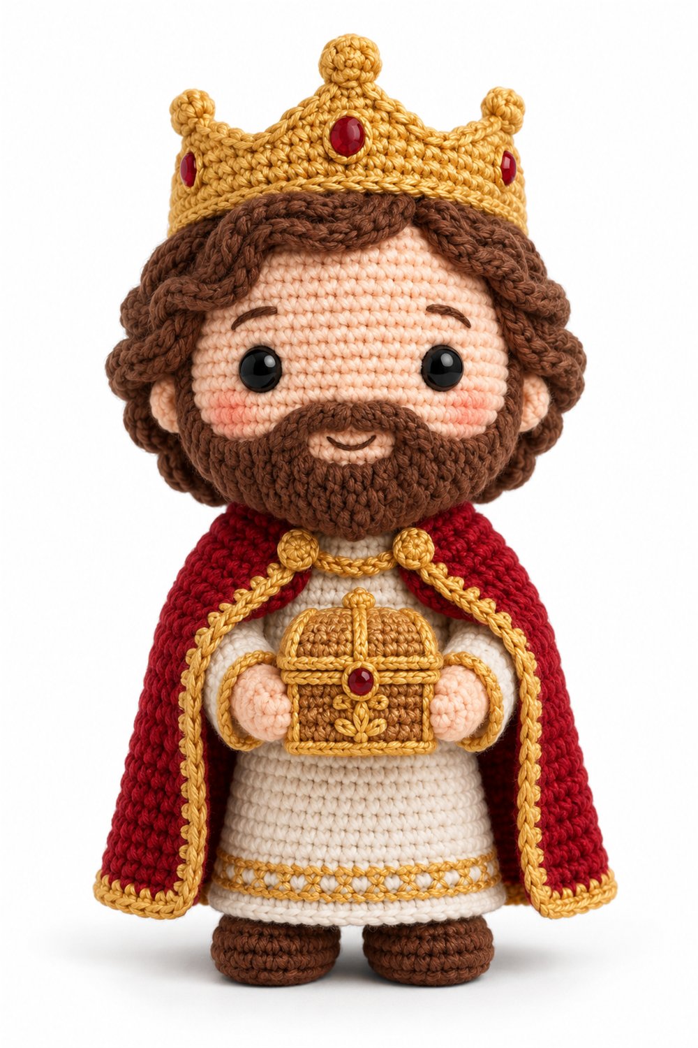 Crochet Amigurumi 876 Estilo Exemplos Rei Mago Ouro - Pattern