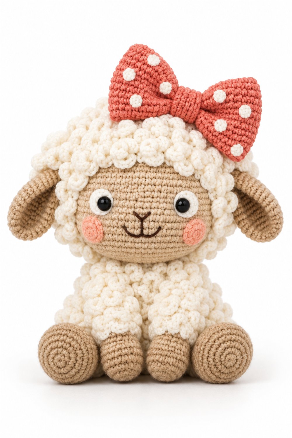 Amigurumi 882 Estilo Exemplos Ovelha Laco Coral - Step by Step