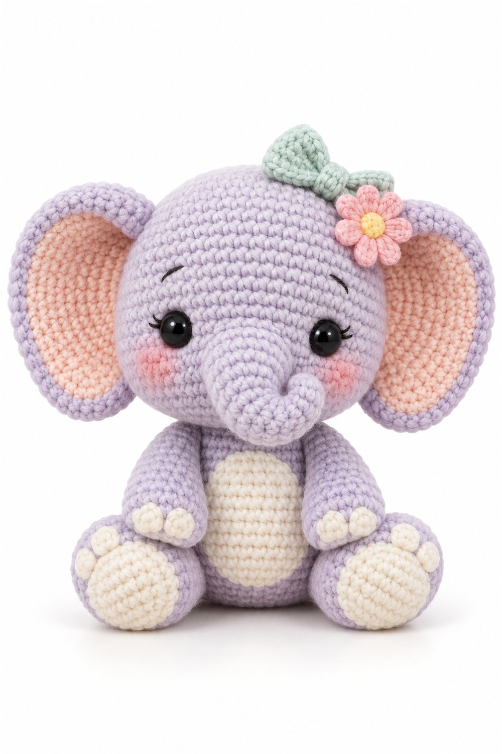 Amigurumi 915 Estilo Exemplos Elefantinho Flor - PDF Pattern