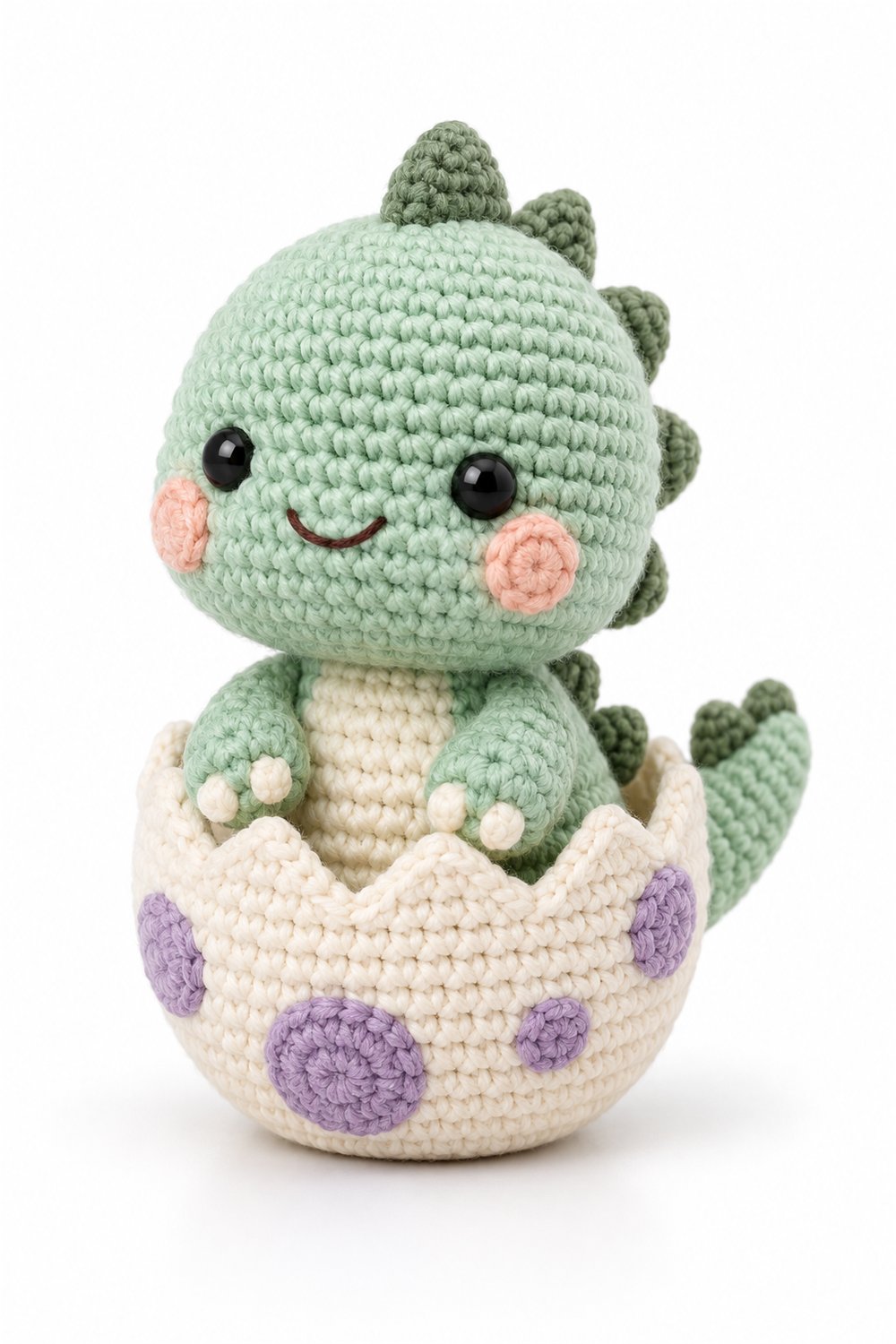Amigurumi 917 Estilo Exemplos Dinossauro Menta Ovo - Amigurumi Pattern