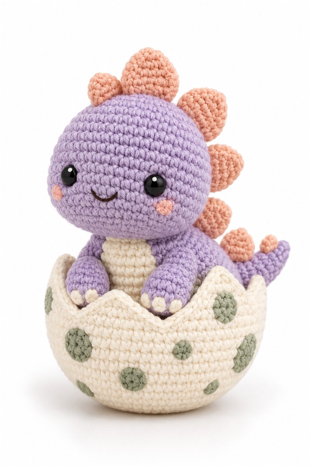 Amigurumi 923 Estilo Exemplos Estegossauro Lilas Ovo Crochet Guide