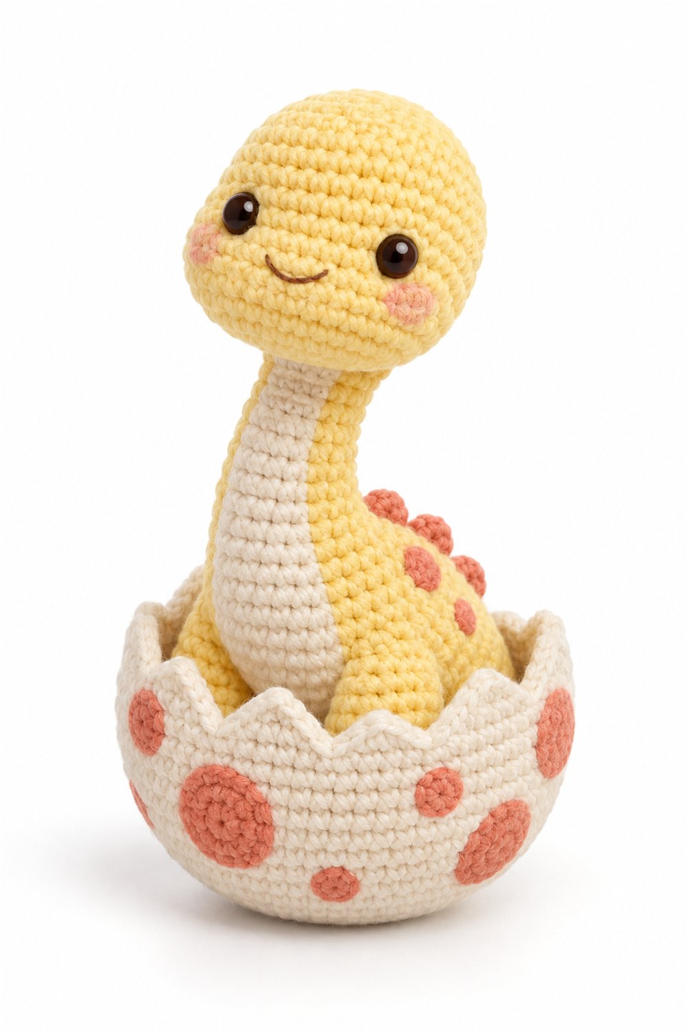 Amigurumi 924 Estilo Exemplos Brontossauro Amarelo Ovo - PDF Pattern
