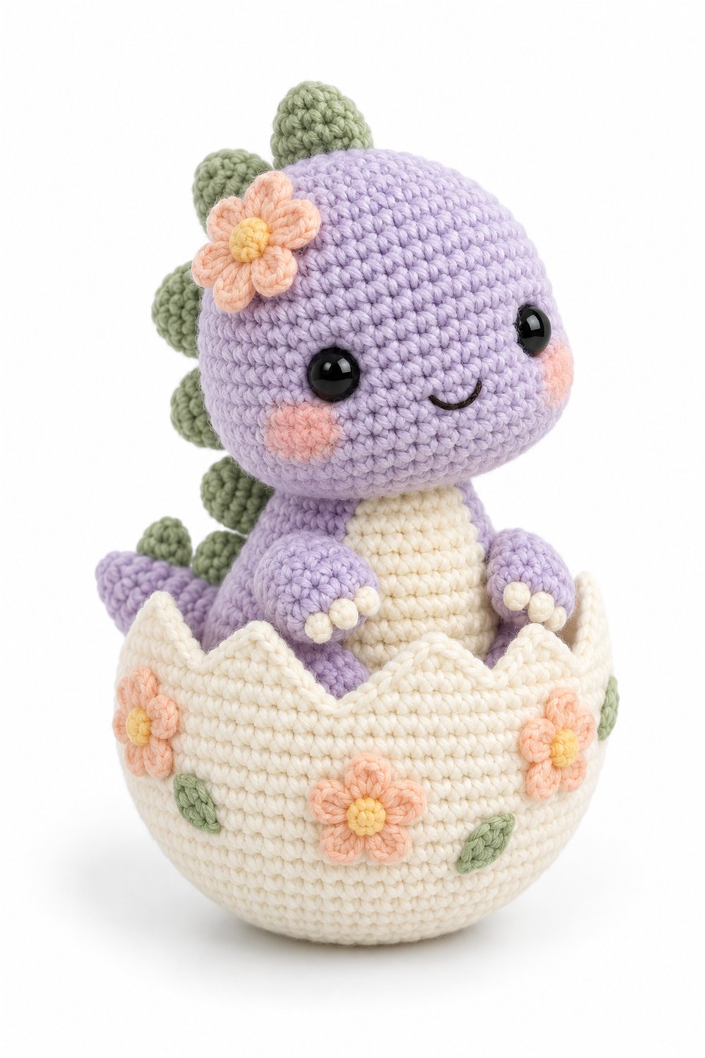 Amigurumi 931 Estilo Exemplos Dinossauro Flor Ovo - Easy Crochet