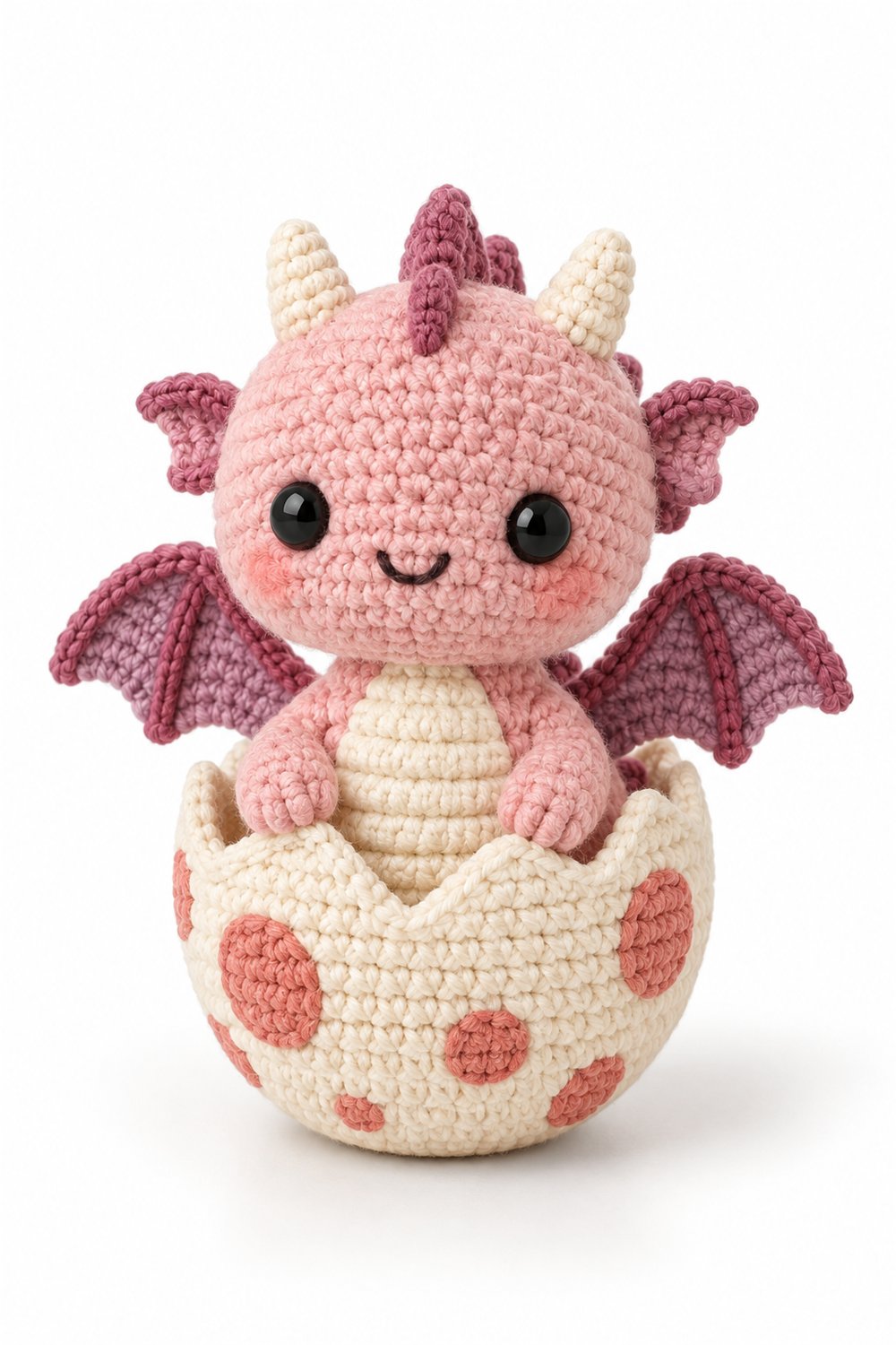 How to Crochet Amigurumi 936 Estilo Exemplos Dragao Rosa Ovo