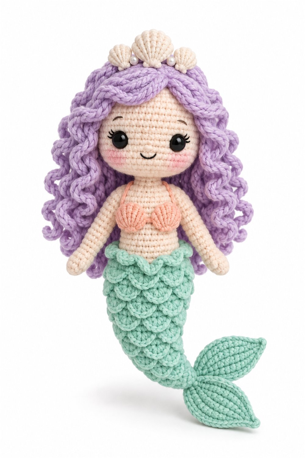 Amigurumi 95 Sereia Conchinhas Crochet Guide