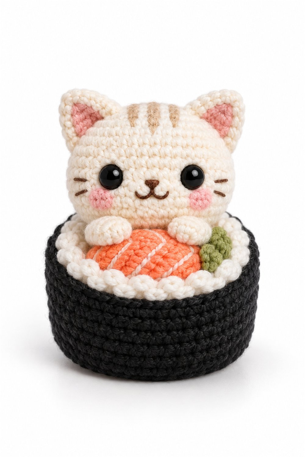 DIY Amigurumi 956 Aleatorios Fofos Gato Sushi - Crochet Tutorial