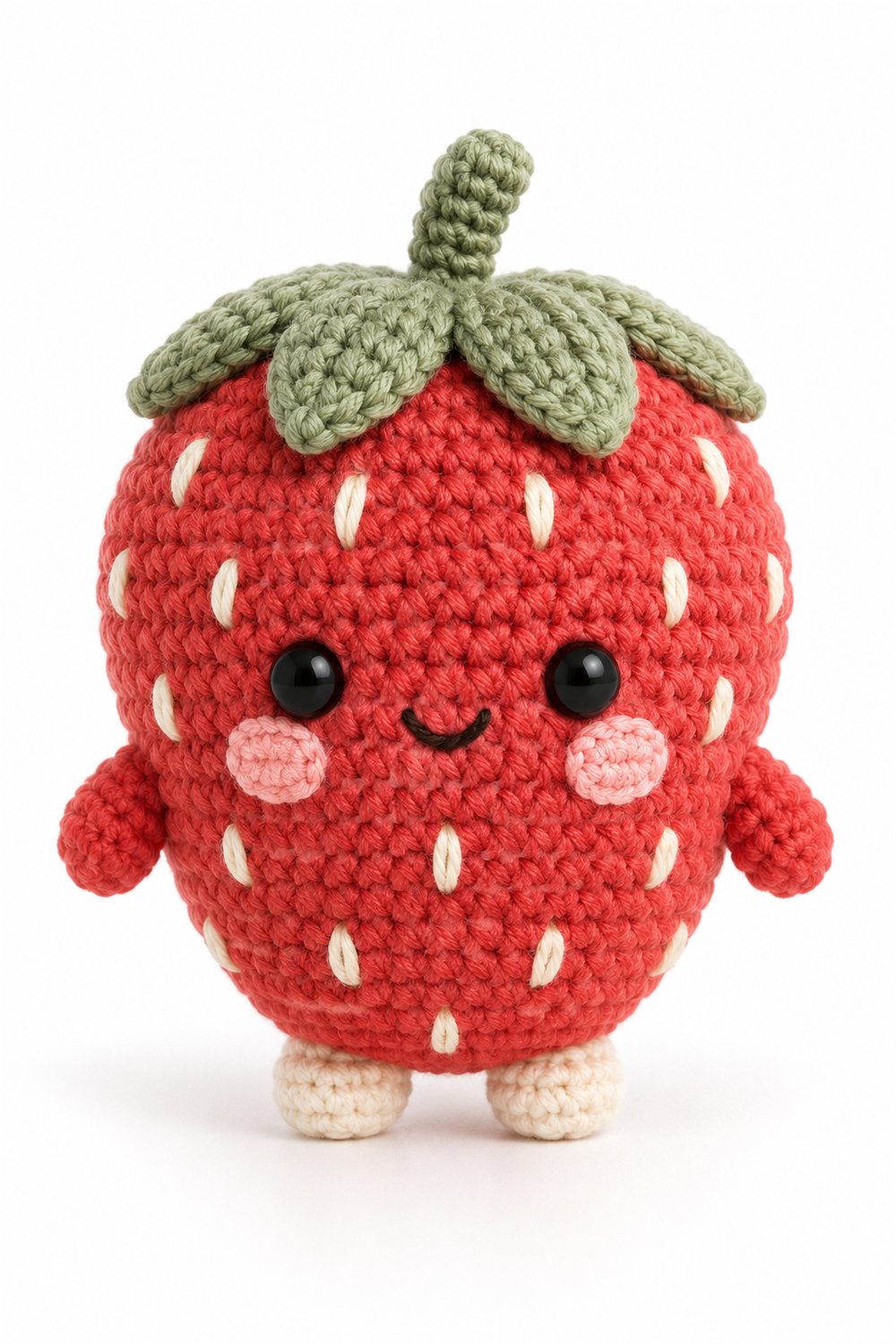 Amigurumi 971 Aleatorios Fofos Morango Sorridente - Amigurumi Pattern