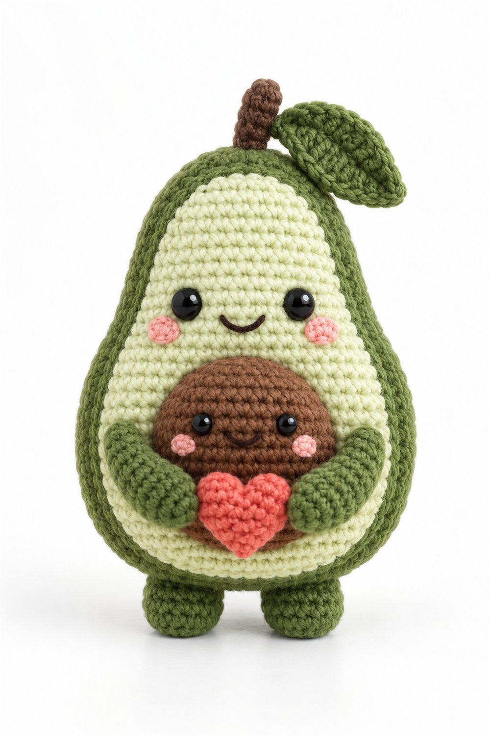 Amigurumi 975 Aleatorios Fofos Abacate Coracao - Handmade Pattern
