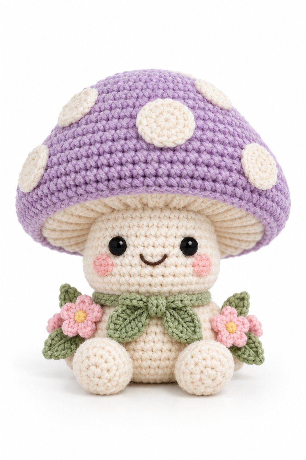 Crochet Amigurumi 976 Aleatorios Fofos Cogumelo Lavanda - Pattern