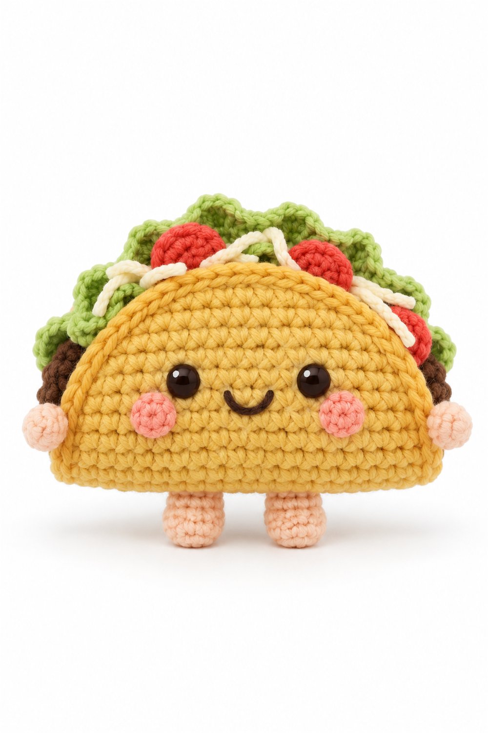 Amigurumi 986 Aleatorios Fofos Taco Feliz - Easy Crochet