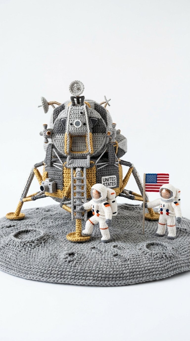 Apollo 11 Moon Landing Crochet - Free Crochet Pattern