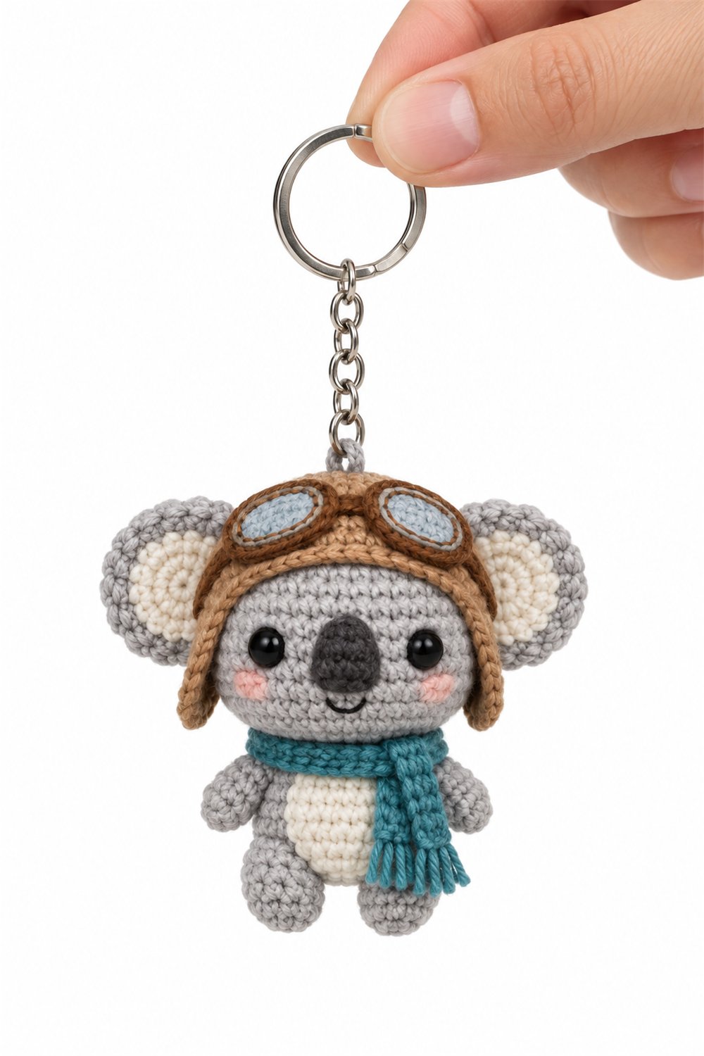 Aviator Koala Keychain - Easy Crochet