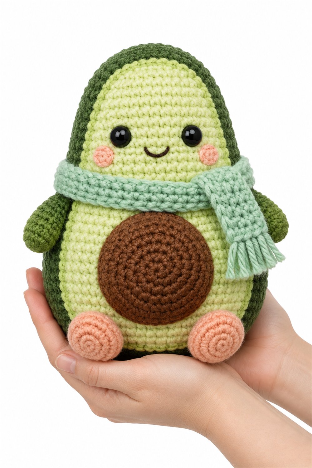 Avocado With Scarf - Step by Step