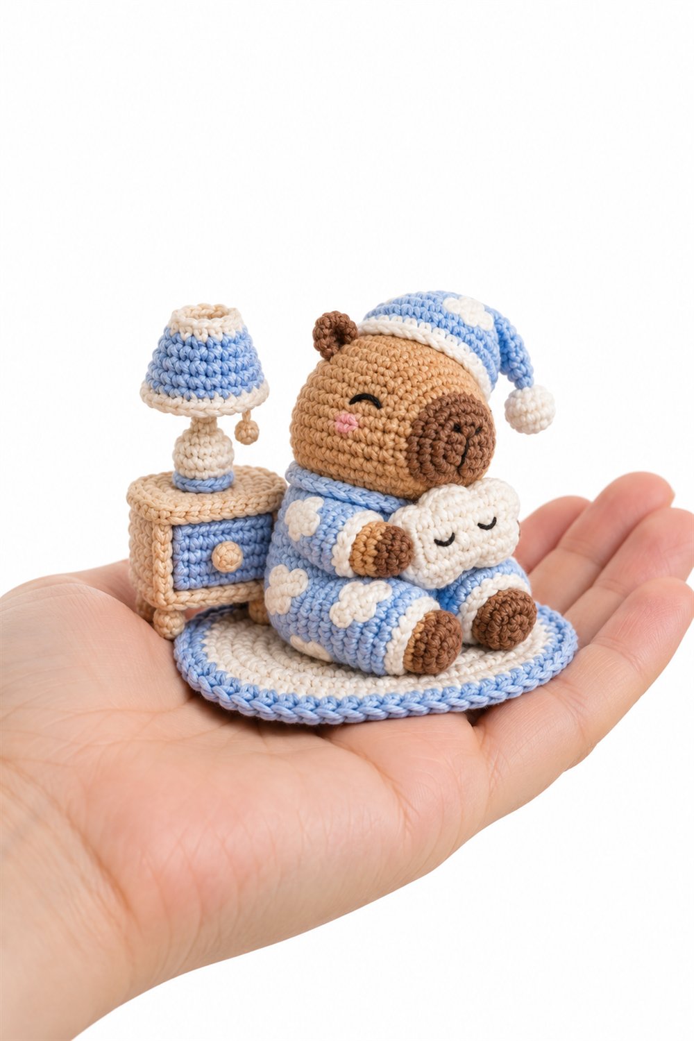 Baby Capybara With Cloud Pajamas - Easy Crochet