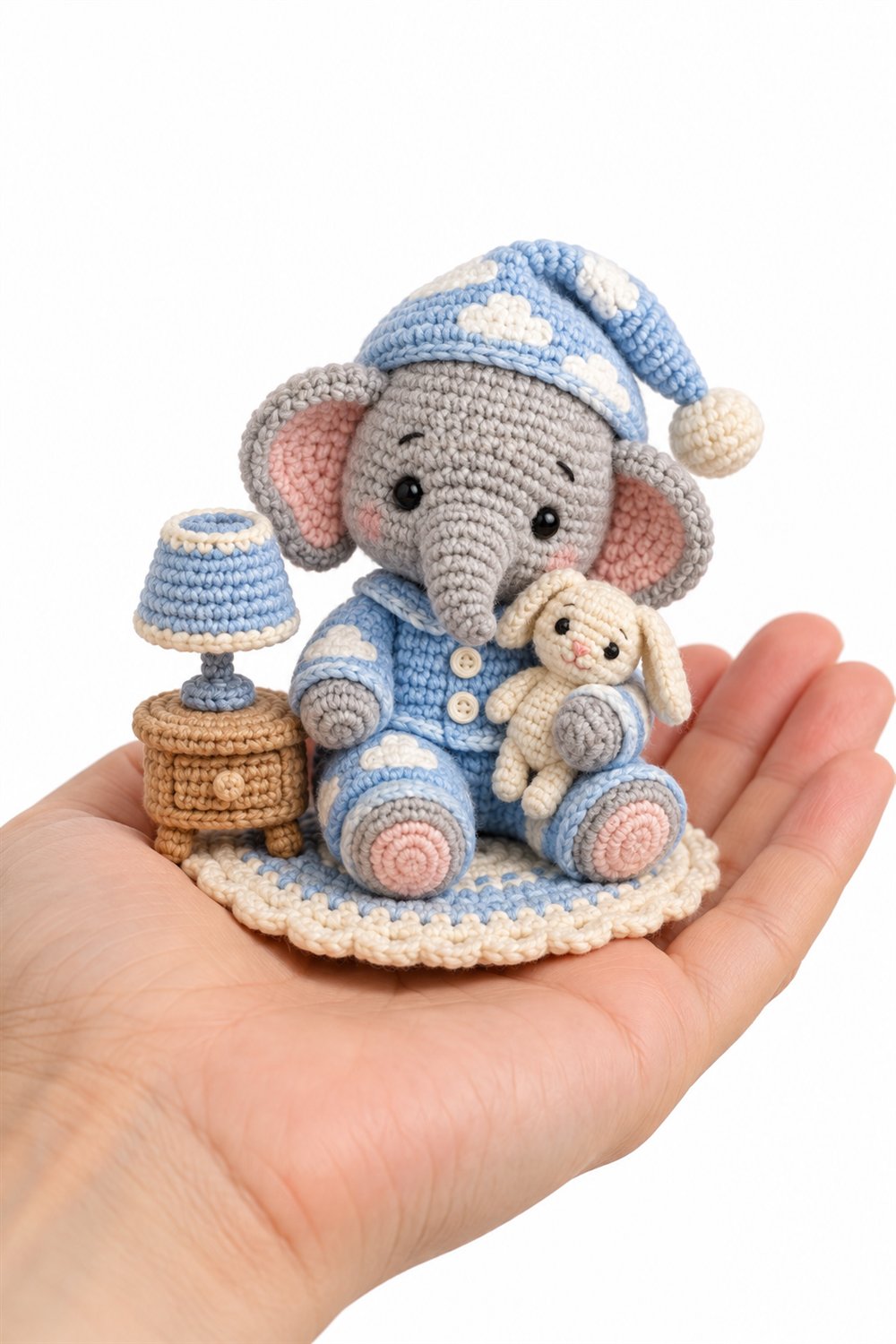 Baby Elephant With Cloud Pajamas - PDF Pattern