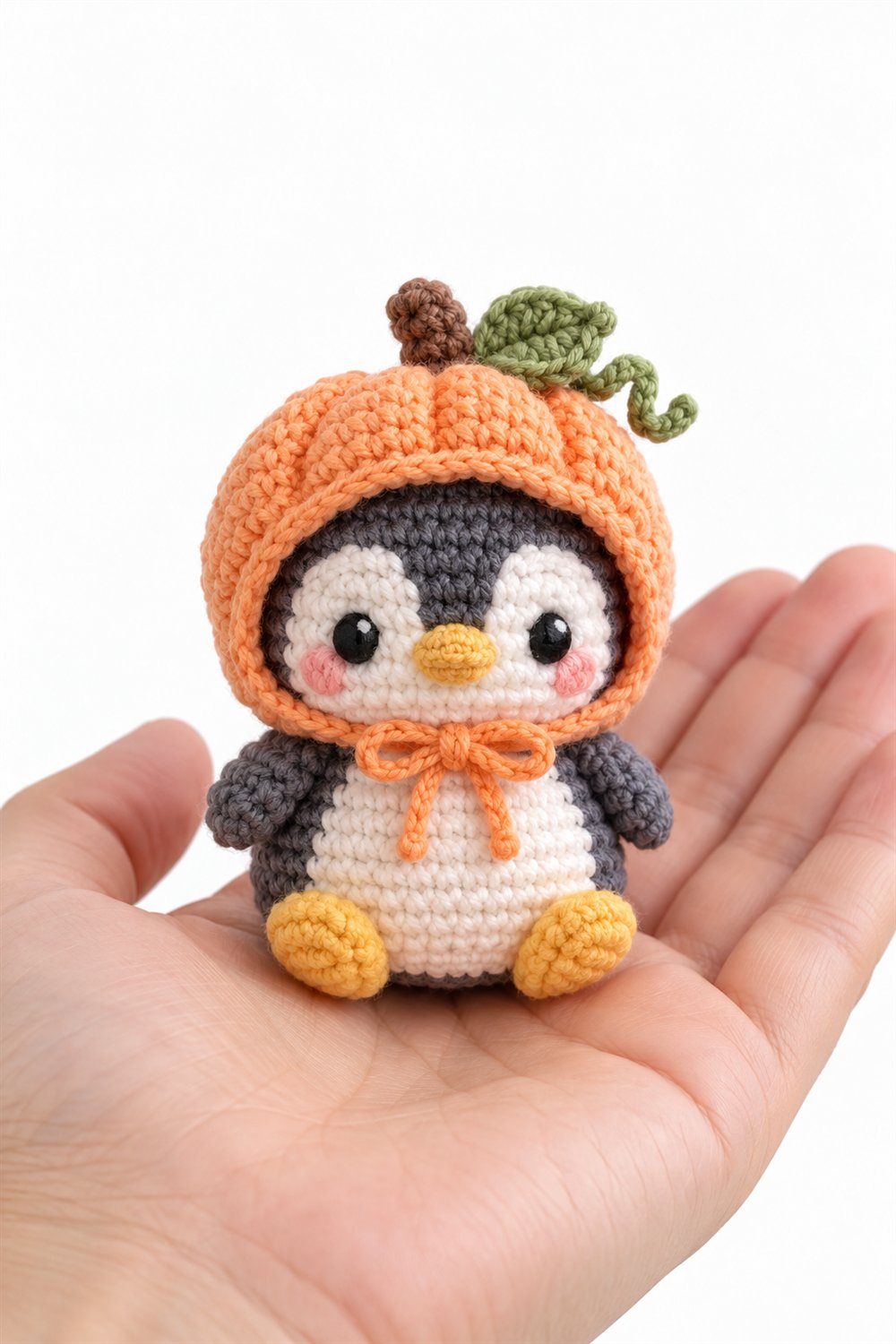 How to Crochet Baby Penguin With Pastel Pumpkin Hood
