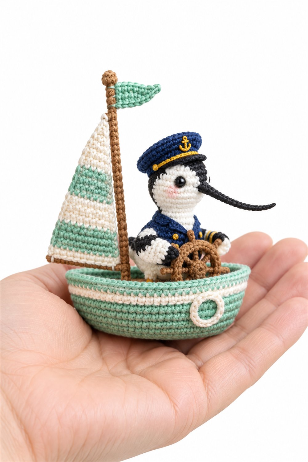 Black And White Avocet Captain Crochet Guide