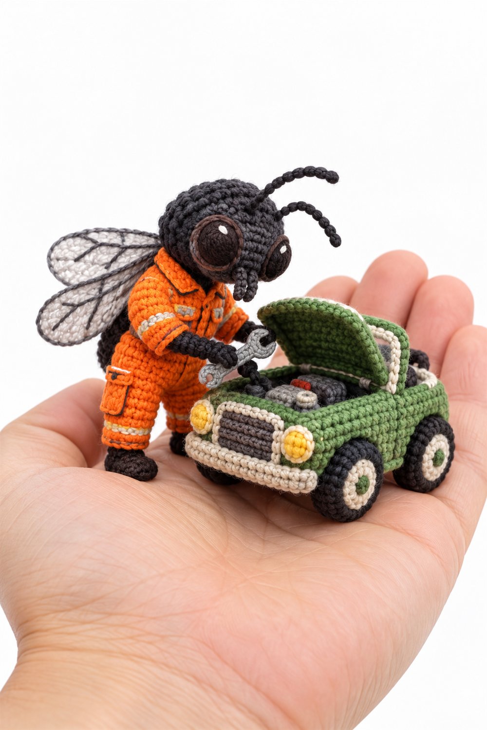 DIY Black Soldier Fly Mechanic - Crochet Tutorial