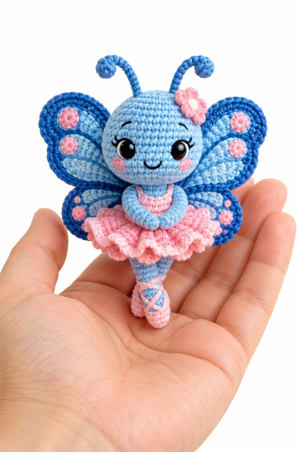 Crochet Blue Butterfly Ballet Teacher - Pattern