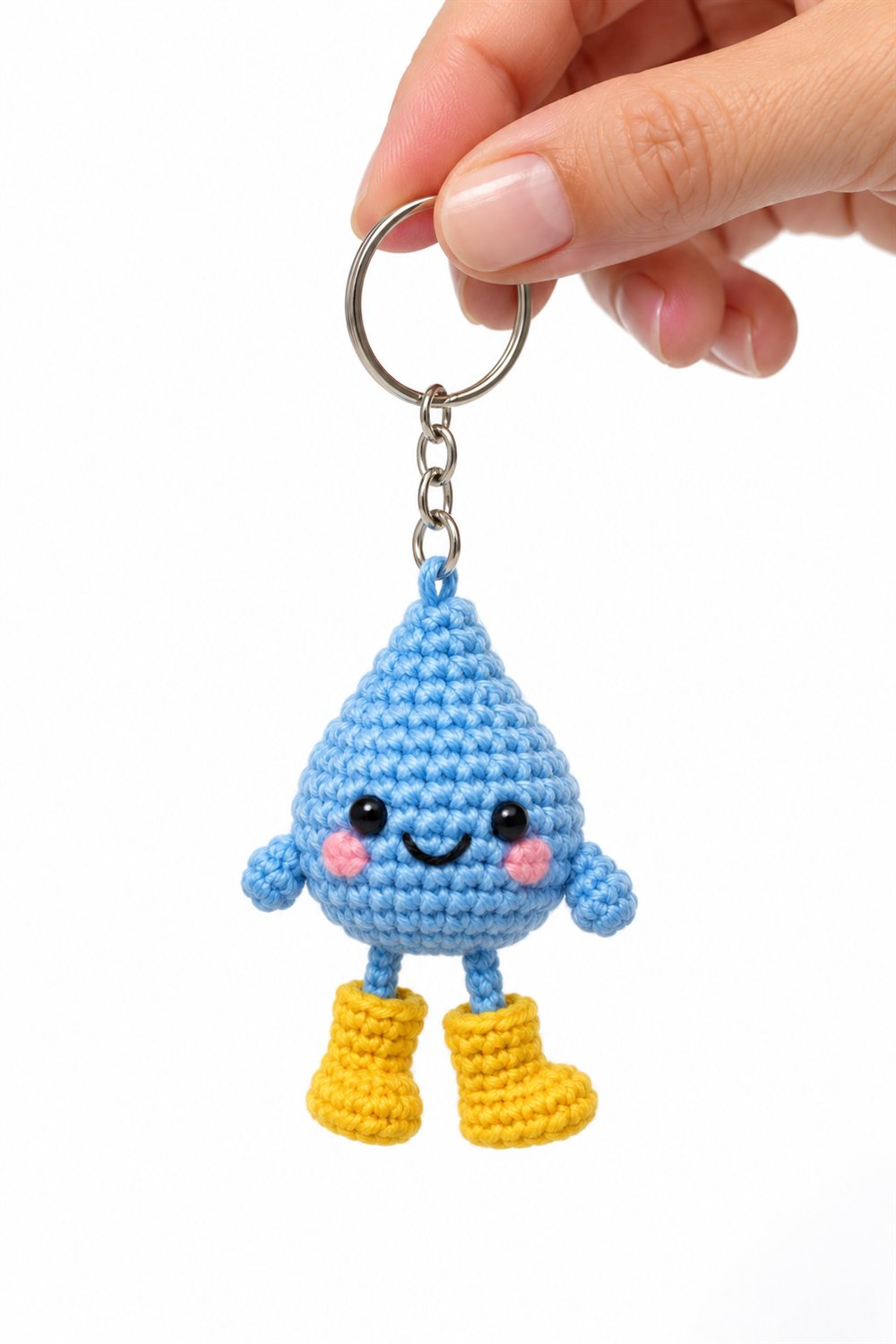 How to Crochet Blue Raindrop With Yellow Boots