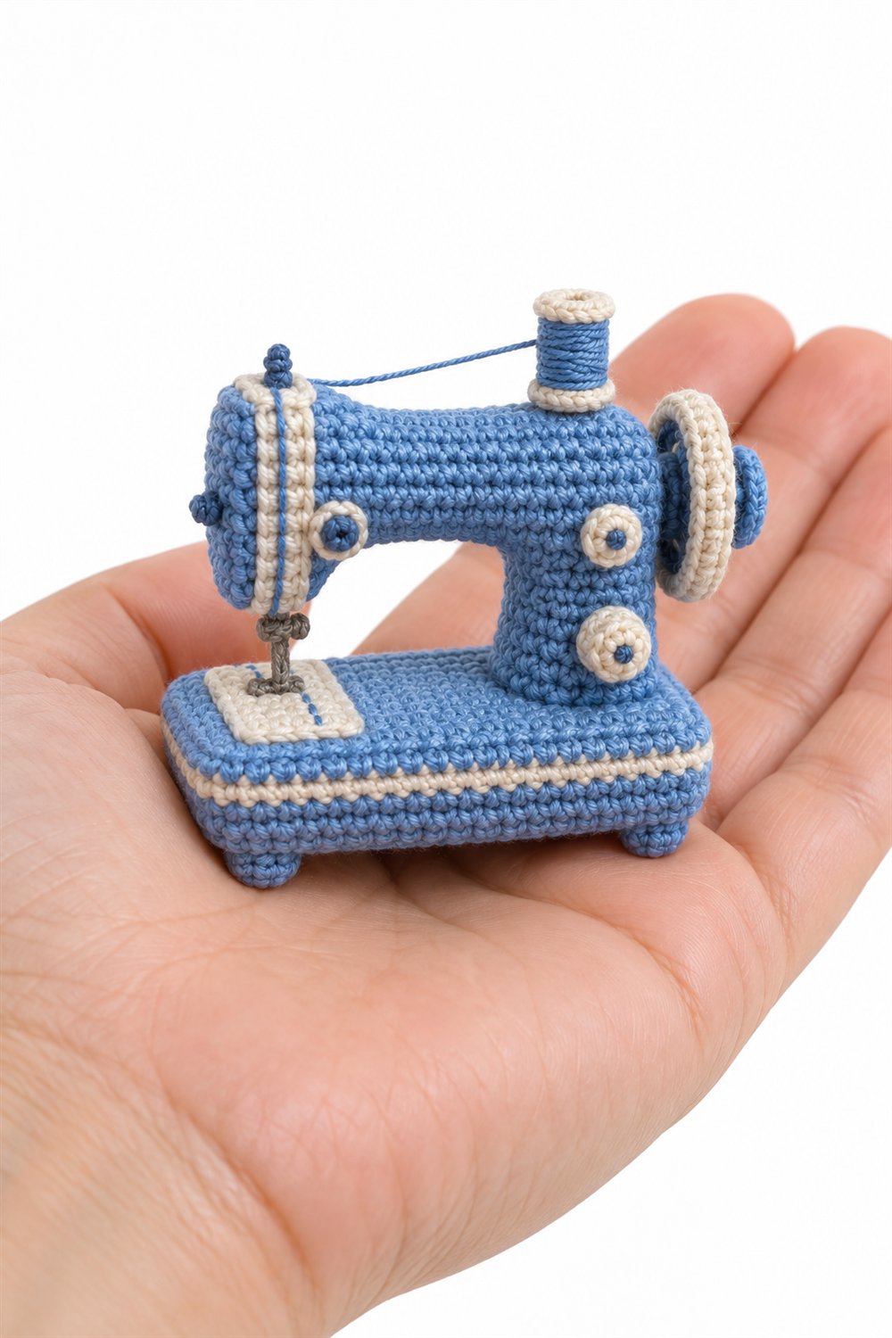 Blue Sewing Machine - Easy Crochet