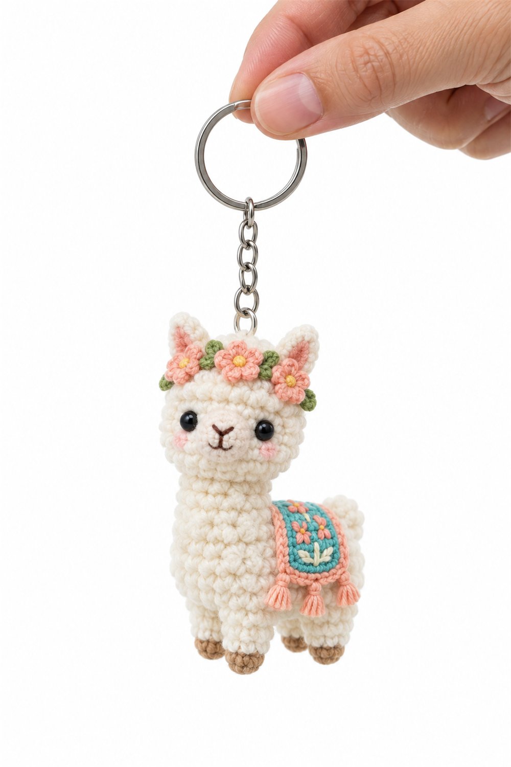 DIY Boho Alpaca Keychain - Crochet Tutorial