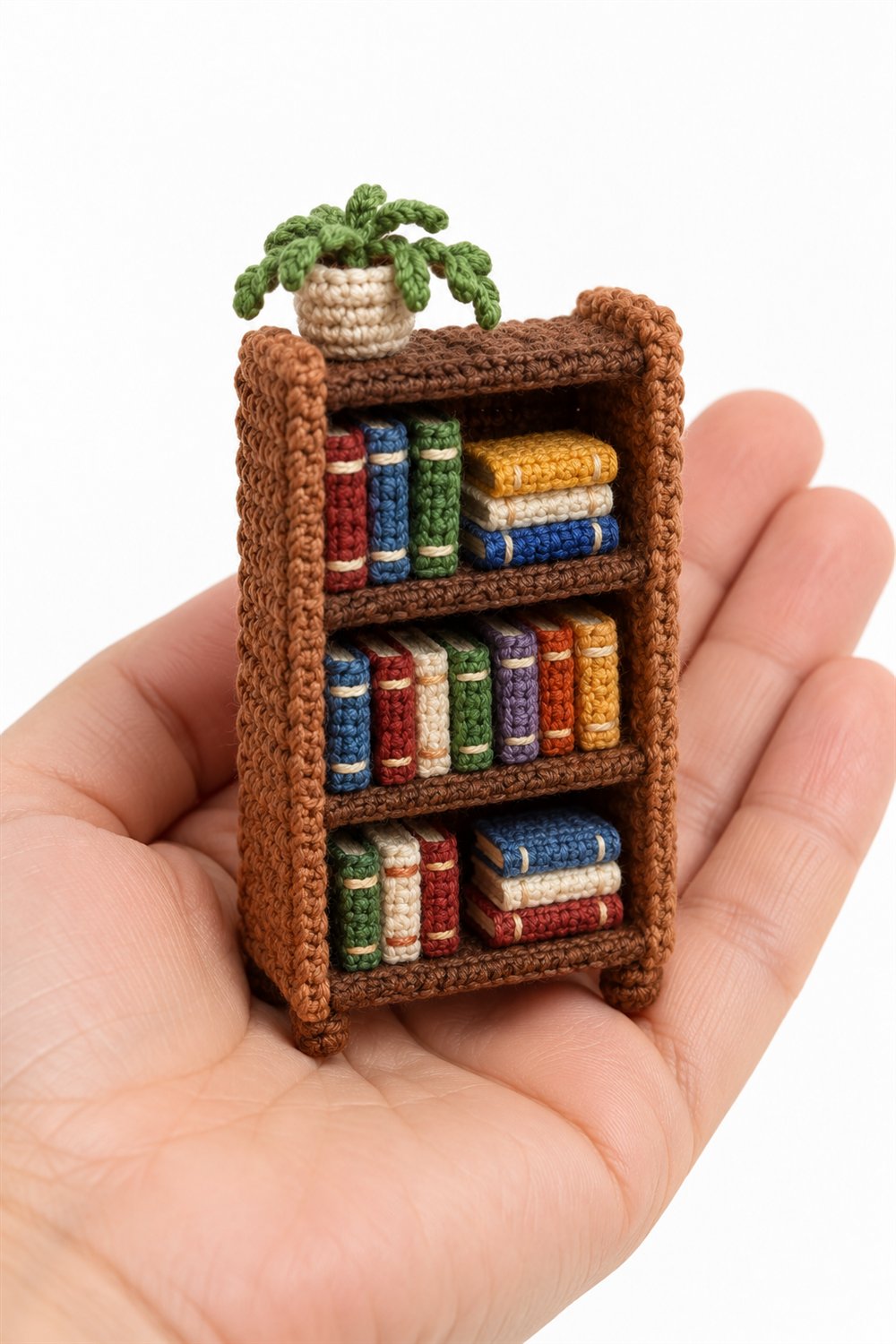 Bookshelf With Little Books - Easy Crochet