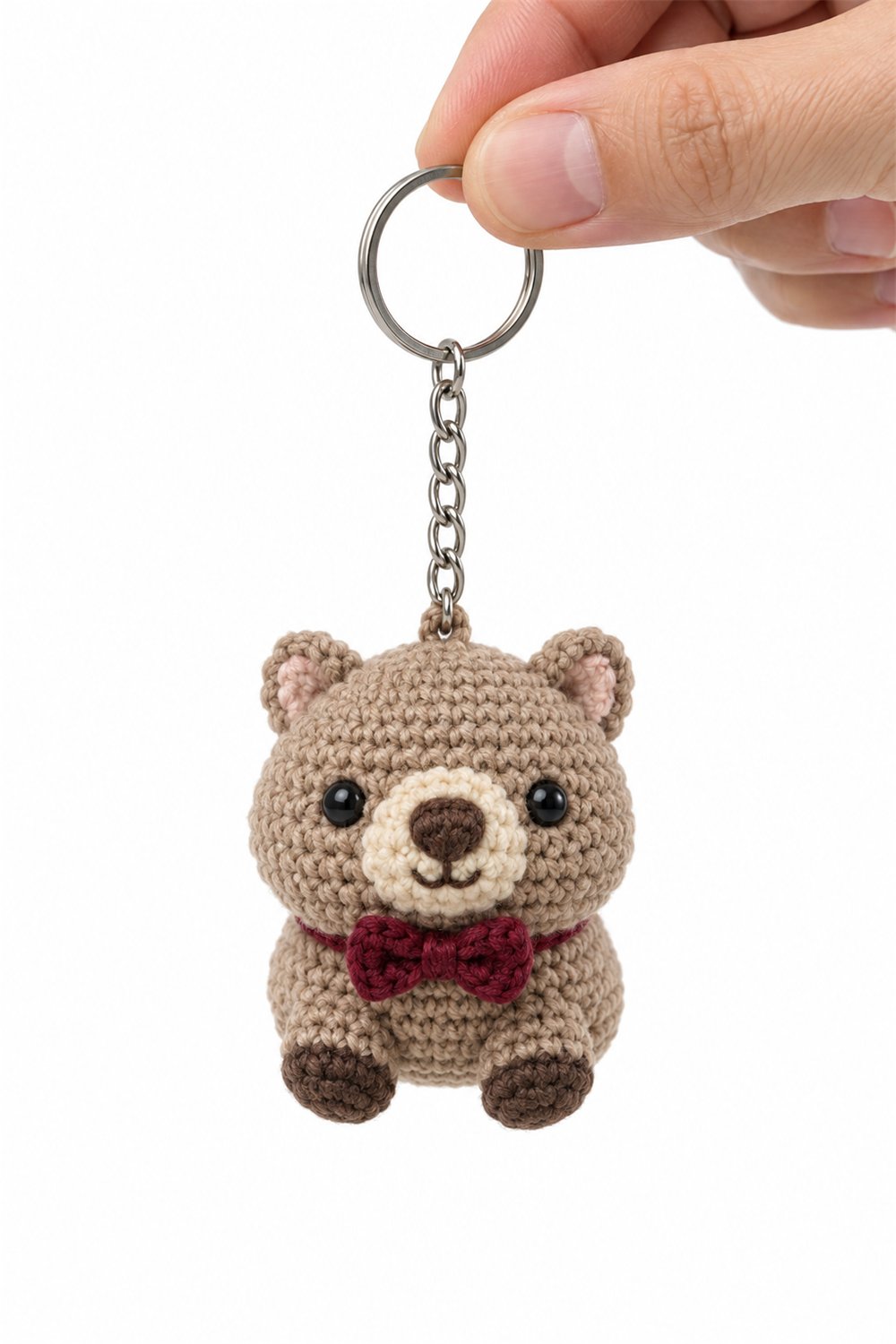 Crochet Bow Wombat Keychain - Pattern