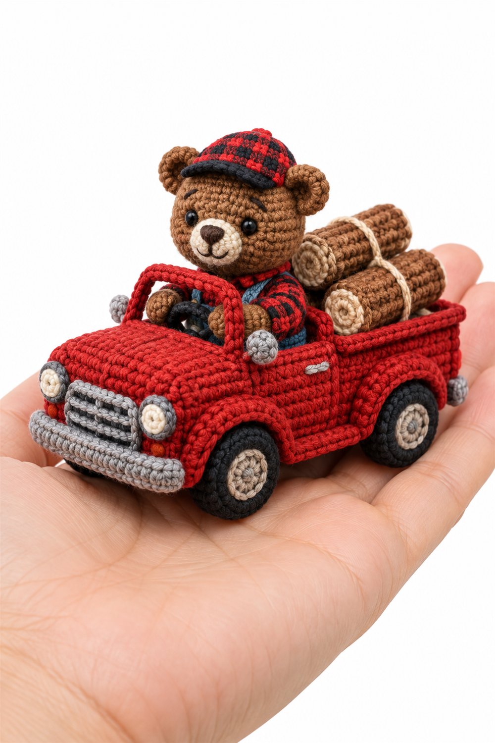 How to Crochet Brown Lumberjack Bear