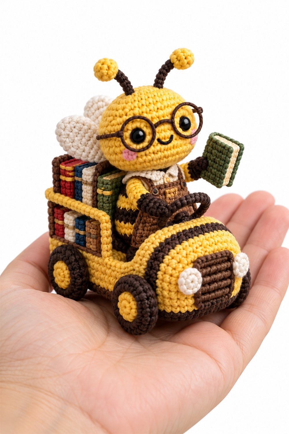 Bumblebee Librarian With Books - PDF Pattern