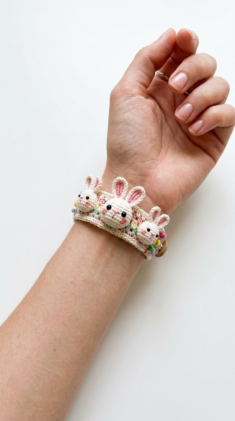 Bunny Crochet Bracelet On Wrist 202605312234 2 - Free Crochet Pattern
