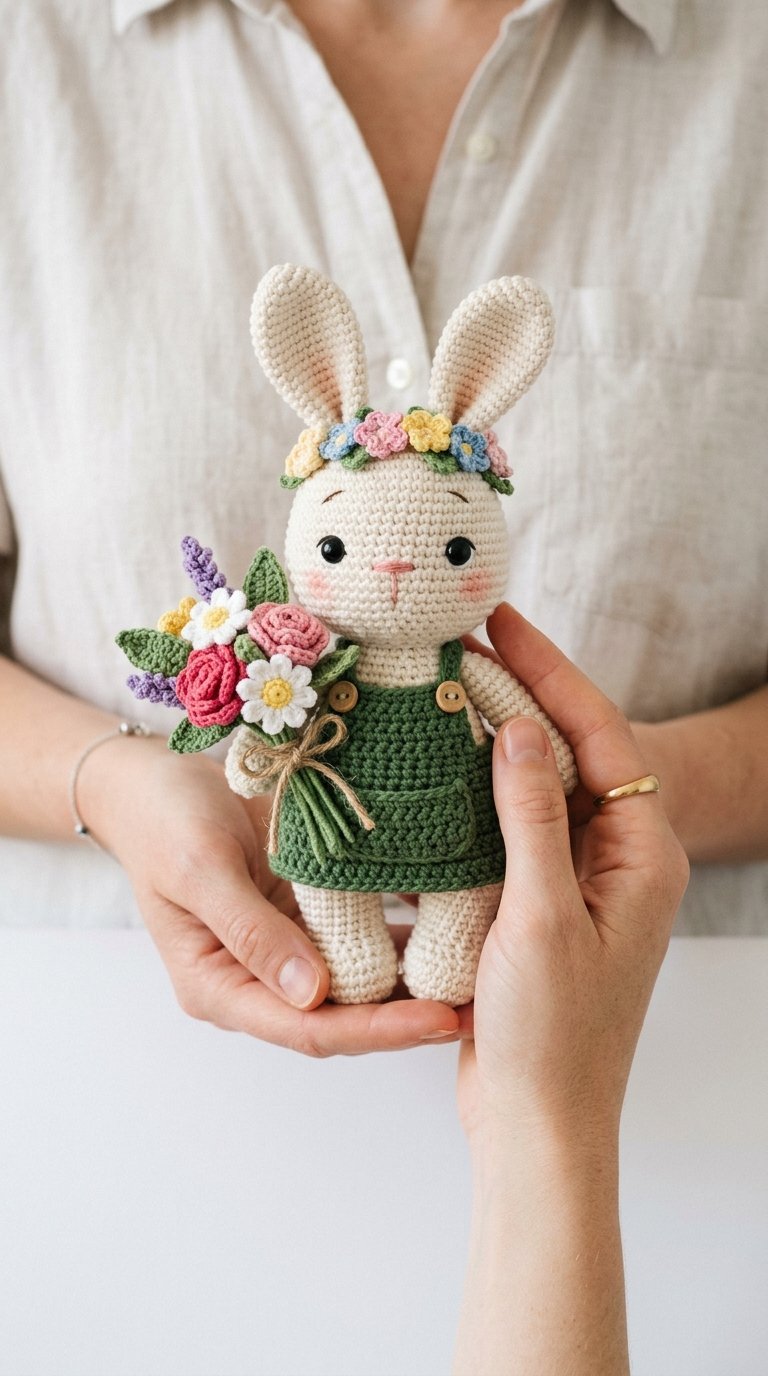 Bunny Florist Crochet Amigurumi - Free Crochet Pattern