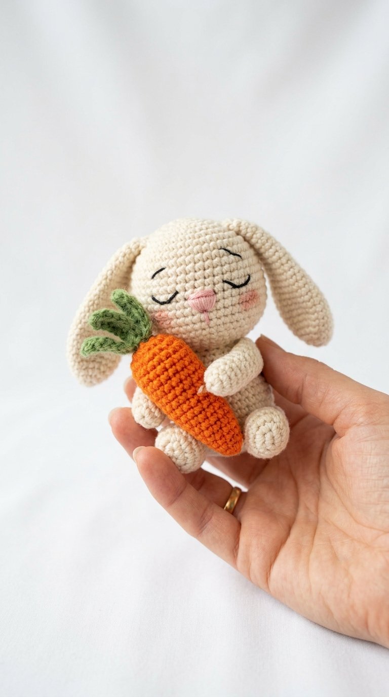 Bunny Hugging Carrot Crochet Ami - Free Crochet Pattern